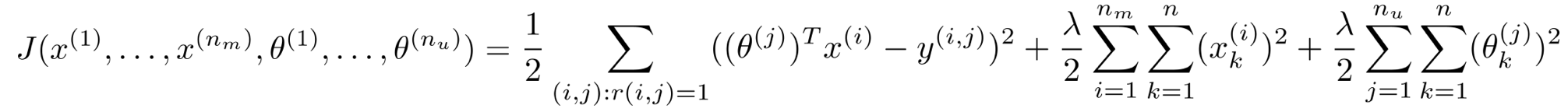 Collaborative filtering algorithm